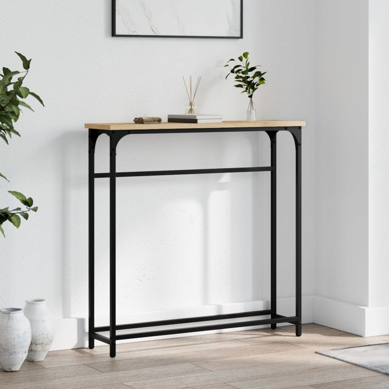 vidaXL sonoma tölgy színű szerelt fa dohányzóasztal 75x19,5x75 cm