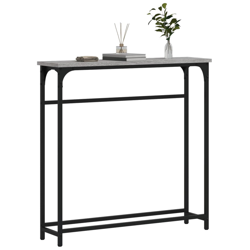 vidaXL szürke sonoma színű szerelt fa konzolasztal 75x19,5x75 cm