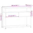 vidaXL fekete szerelt fa tálalóasztal 100x40x75 cm