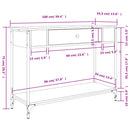 vidaXL füstös tölgy színű szerelt fa tálalóasztal 100 x 34,5 x 75 cm