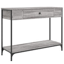 vidaXL szürke sonoma színű szerelt fa konzolasztal 100 x 34,5 x 75 cm