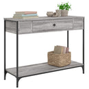 vidaXL szürke sonoma színű szerelt fa konzolasztal 100 x 34,5 x 75 cm