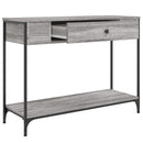 vidaXL szürke sonoma színű szerelt fa konzolasztal 100 x 34,5 x 75 cm