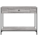 vidaXL szürke sonoma színű szerelt fa konzolasztal 100 x 34,5 x 75 cm