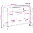vidaXL szürke sonoma színű szerelt fa konzolasztal 100 x 34,5 x 75 cm