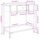 vidaXL füstös tölgy színű szerelt fa tálalóasztal 75 x 34,5 x 75 cm