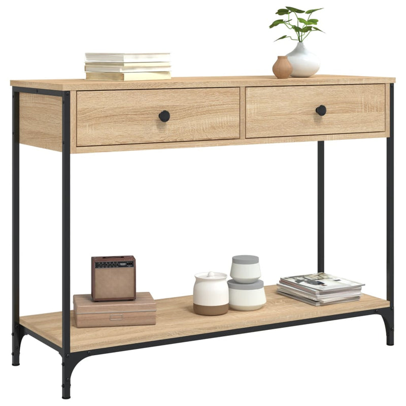 vidaXL sonoma tölgy színű szerelt fa dohányzóasztal 100 x 34,5 x 75 cm