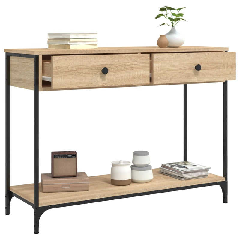 vidaXL sonoma tölgy színű szerelt fa dohányzóasztal 100 x 34,5 x 75 cm