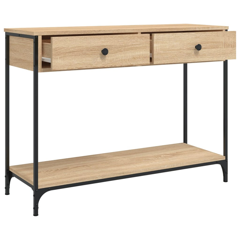 vidaXL sonoma tölgy színű szerelt fa dohányzóasztal 100 x 34,5 x 75 cm