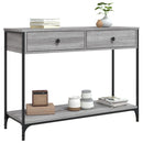 vidaXL szürke sonoma színű szerelt fa konzolasztal 100 x 34,5 x 75 cm
