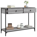 vidaXL szürke sonoma színű szerelt fa konzolasztal 100 x 34,5 x 75 cm