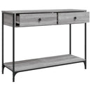 vidaXL szürke sonoma színű szerelt fa konzolasztal 100 x 34,5 x 75 cm
