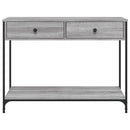 vidaXL szürke sonoma színű szerelt fa konzolasztal 100 x 34,5 x 75 cm
