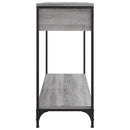vidaXL szürke sonoma színű szerelt fa konzolasztal 100 x 34,5 x 75 cm