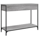 vidaXL szürke sonoma színű szerelt fa konzolasztal 100 x 34,5 x 75 cm