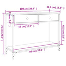 vidaXL szürke sonoma színű szerelt fa konzolasztal 100 x 34,5 x 75 cm