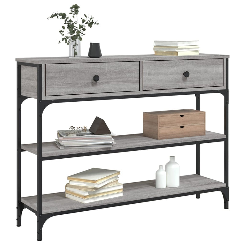 vidaXL szürke sonoma szerelt fa tálalóasztal 100x25x75 cm