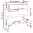 vidaXL sonoma tölgy színű szerelt fa tálalóasztal 72,5x25x75 cm