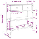 vidaXL szürke sonoma színű szerelt fa tálalóasztal 72,5x25x75 cm
