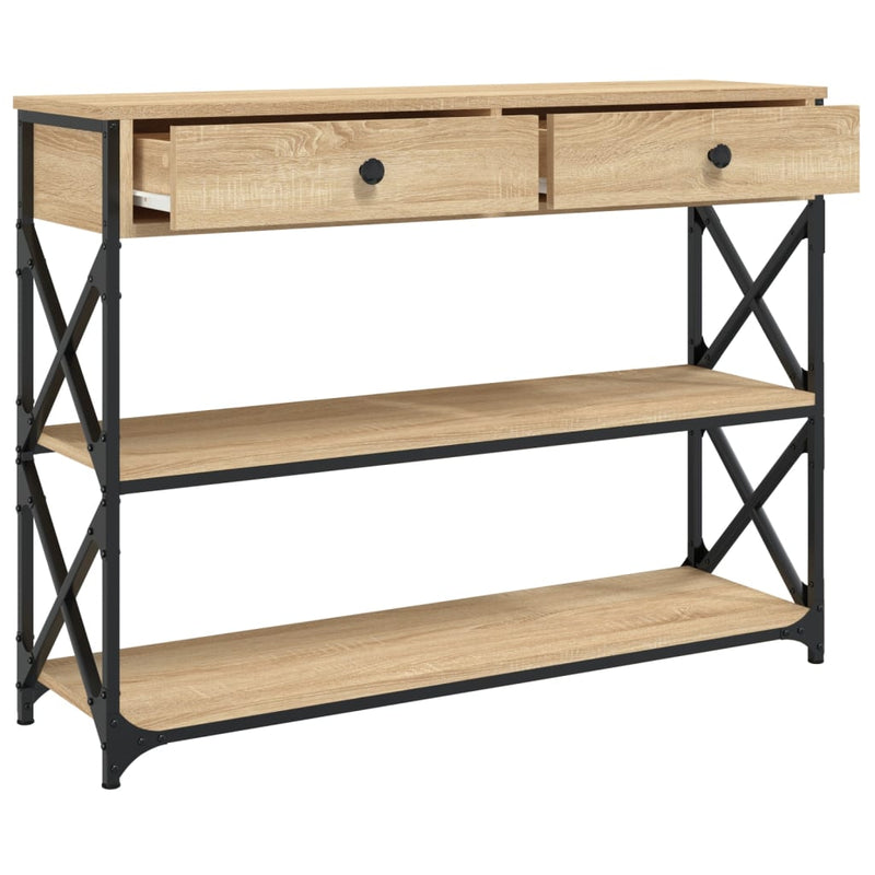 vidaXL sonoma tölgy színű szerelt fa tálalóasztal 100x28x75 cm