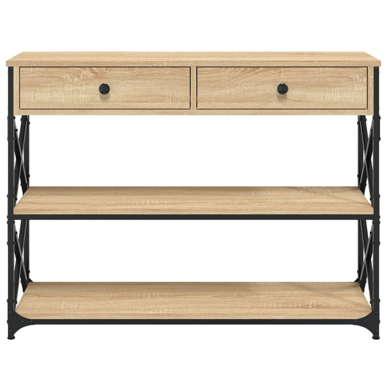 vidaXL sonoma tölgy színű szerelt fa tálalóasztal 100x28x75 cm