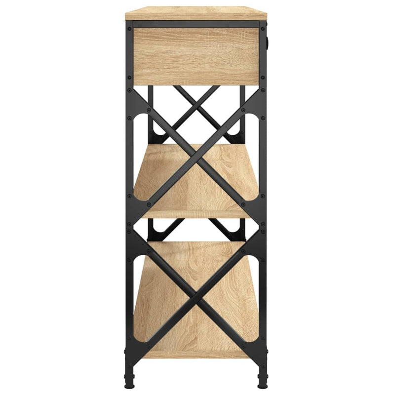 vidaXL sonoma tölgy színű szerelt fa tálalóasztal 100x28x75 cm