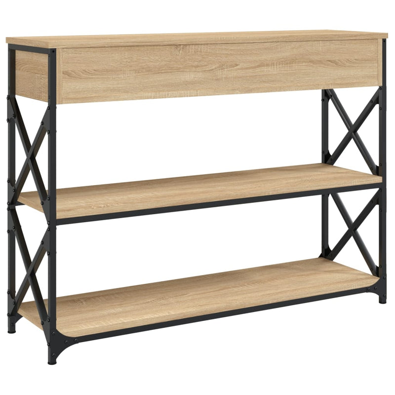 vidaXL sonoma tölgy színű szerelt fa tálalóasztal 100x28x75 cm