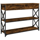 vidaXL füstös tölgy színű szerelt fa tálalóasztal 100x28x75 cm