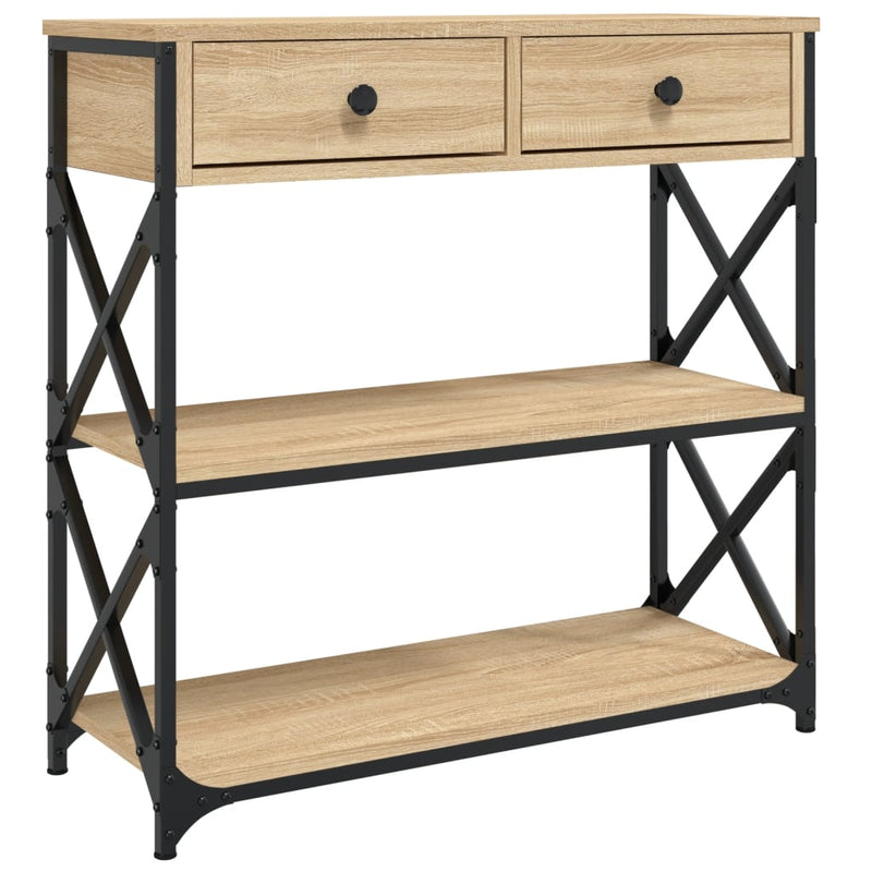 vidaXL sonoma tölgy színű szerelt fa tálalóasztal 75x28x75 cm