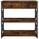 vidaXL füstös tölgy színű szerelt fa tálalóasztal 75x28x75 cm