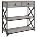vidaXL szürke sonoma szerelt fa tálalóasztal 75x28x75 cm