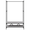 vidaXL szürke sonoma szerelt fa ruhatartó polcokkal