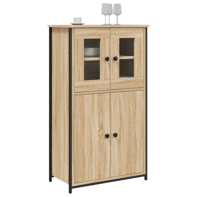 vidaXL sonoma tölgy szerelt fa magasszekrény 62 x 32 x 106,5 cm