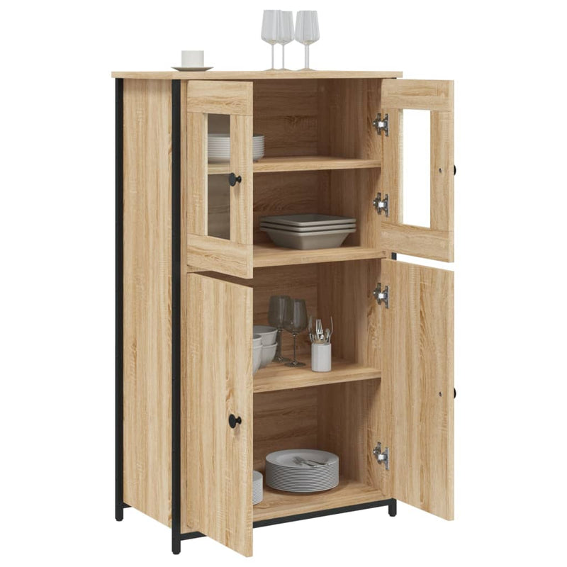 vidaXL sonoma tölgy szerelt fa magasszekrény 62 x 32 x 106,5 cm