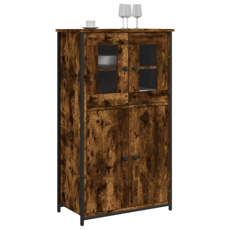 vidaXL füstös tölgy színű szerelt fa magasszekrény 62 x 32 x 106,5 cm