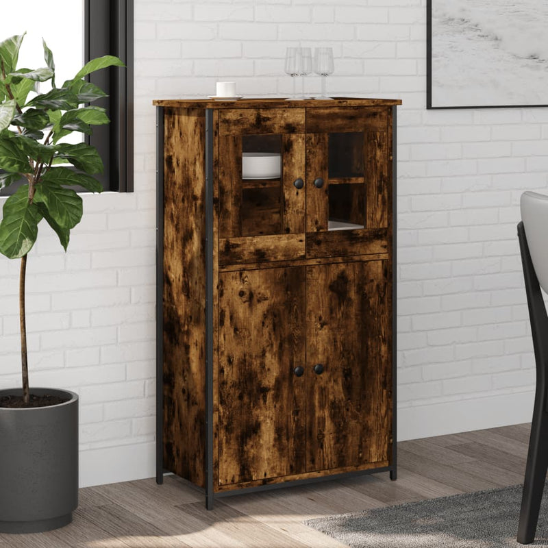vidaXL füstös tölgy színű szerelt fa magasszekrény 62 x 32 x 106,5 cm