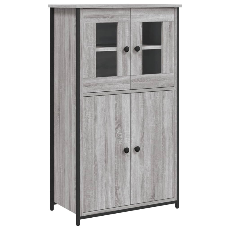 vidaXL szürke sonoma színű szerelt fa magasszekrény 62 x 32 x 106,5 cm
