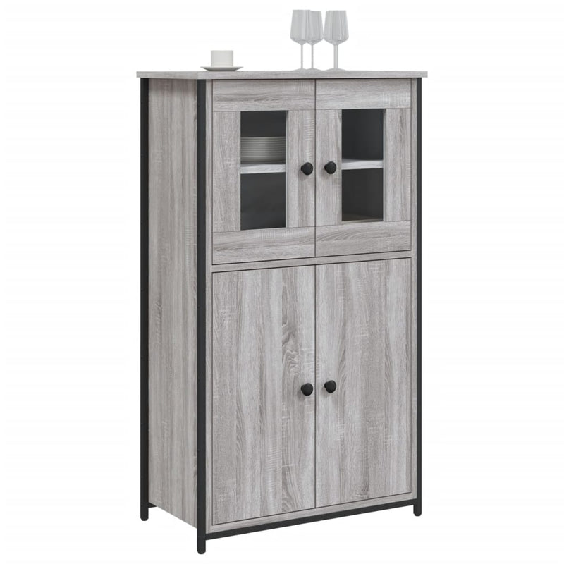 vidaXL szürke sonoma színű szerelt fa magasszekrény 62 x 32 x 106,5 cm