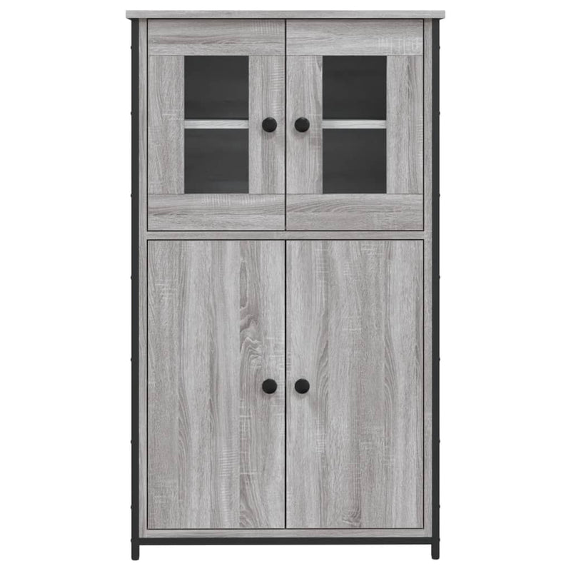 vidaXL szürke sonoma színű szerelt fa magasszekrény 62 x 32 x 106,5 cm