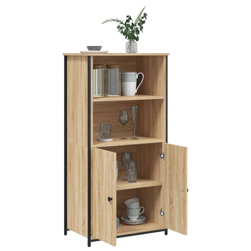 vidaXL sonoma tölgy színű szerelt fa magasszekrény 62 x 36 x 121,5 cm