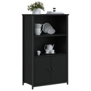vidaXL fekete szerelt fa magasszekrény 62 x 32 x 103,5 cm