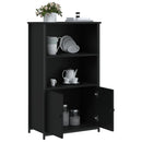 vidaXL fekete szerelt fa magasszekrény 62 x 32 x 103,5 cm