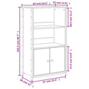 vidaXL fekete szerelt fa magasszekrény 62 x 32 x 103,5 cm