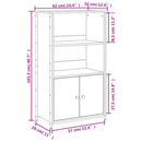vidaXL barna tölgy színű szerelt fa magasszekrény 62 x 32 x 103,5 cm