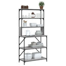 vidaXL 6 szintes szürke sonoma színű szerelt fa pékállvány 90x40x180cm