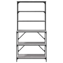 vidaXL 6 szintes szürke sonoma színű szerelt fa pékállvány 90x40x180cm