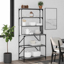 vidaXL 6 szintes szürke sonoma színű szerelt fa pékállvány 90x40x180cm
