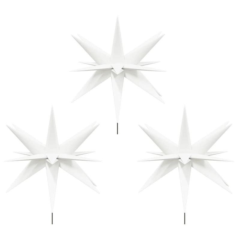 vidaXL 3 db összecsukható tüskés fehér karácsonyi lámpa LED-del 35 cm