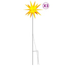 vidaXL 3 db összecsukható tüskés sárga LED-es karácsonyi lámpa 35 cm