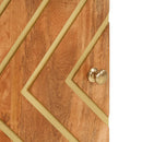 vidaXL barna és fekete tömör mangófa éjjeliszekrény 50 x 33 x 60 cm